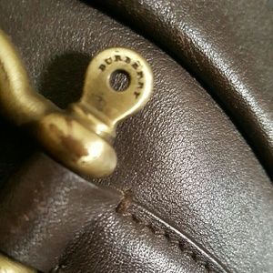 Authentic Brown Leather Burberry Bag